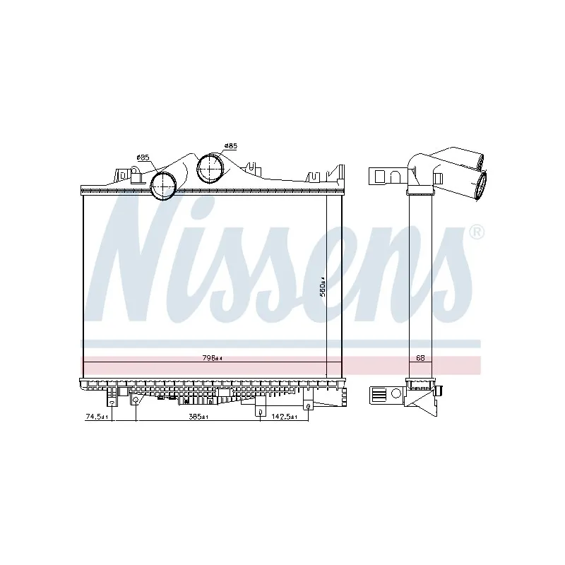 Intercooler, échangeur NISSENS 97038
