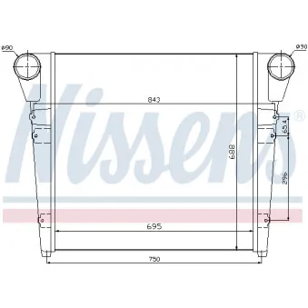 Intercooler, échangeur NISSENS