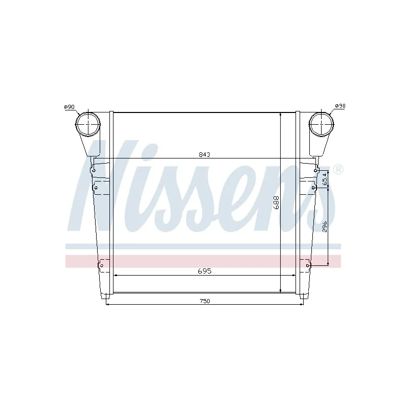 Intercooler, échangeur NISSENS 97052