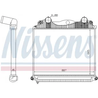 Intercooler, échangeur NISSENS