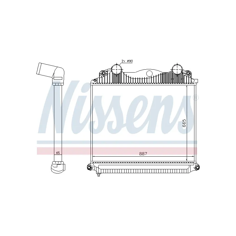 Intercooler, échangeur NISSENS 97049
