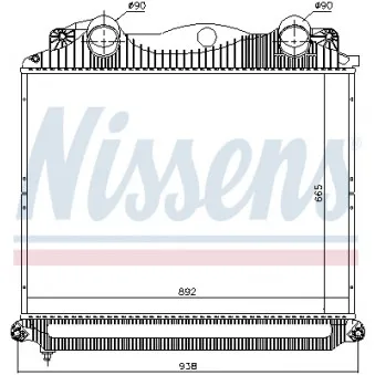 Intercooler, échangeur NISSENS