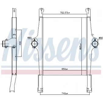 Intercooler, échangeur NISSENS