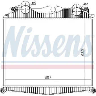 Intercooler, échangeur NISSENS