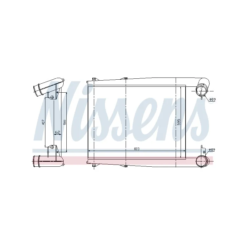 Intercooler, échangeur NISSENS 97025