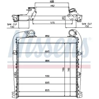Intercooler, échangeur NISSENS
