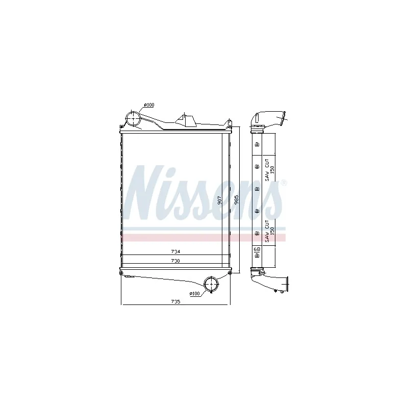 Intercooler, échangeur NISSENS 97006