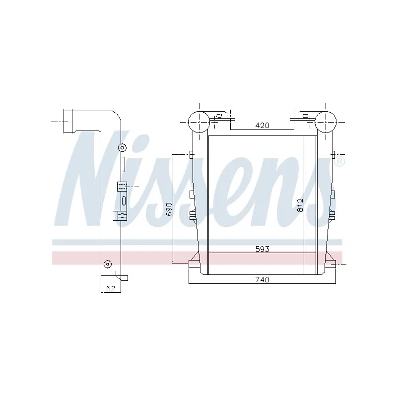 Intercooler, échangeur NISSENS 97027