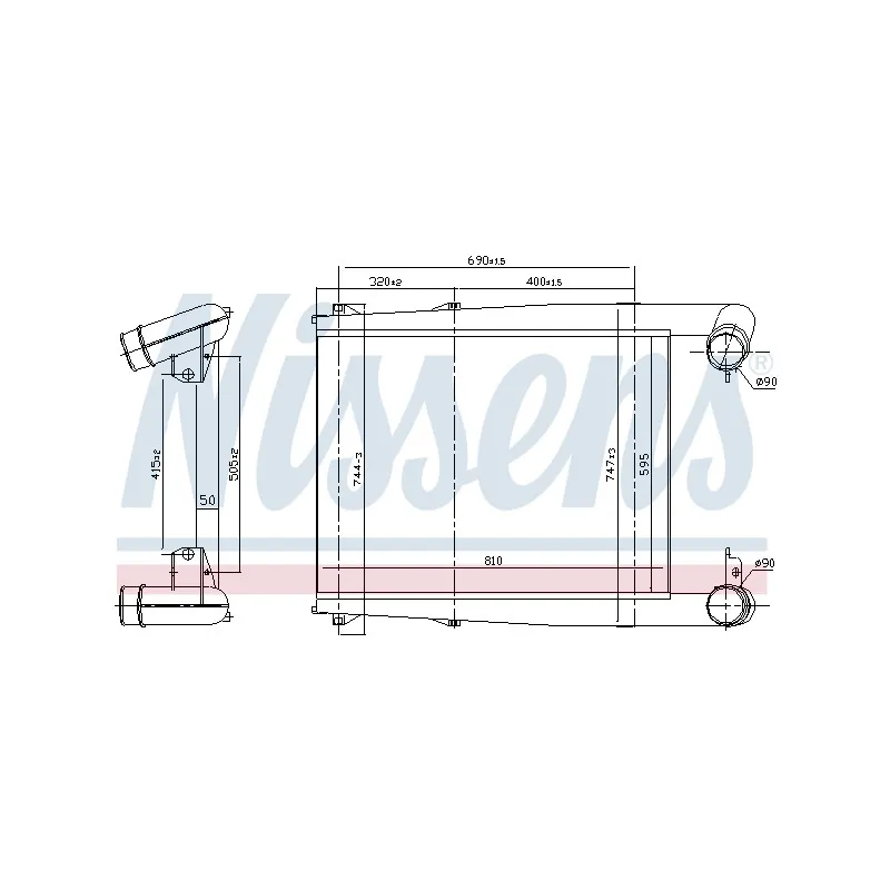 Intercooler, échangeur NISSENS 97028