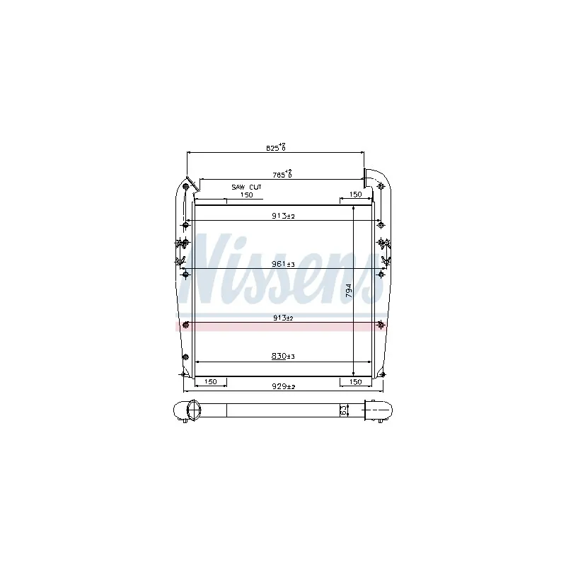 Intercooler, échangeur NISSENS 96960
