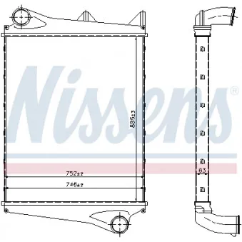 Intercooler, échangeur NISSENS