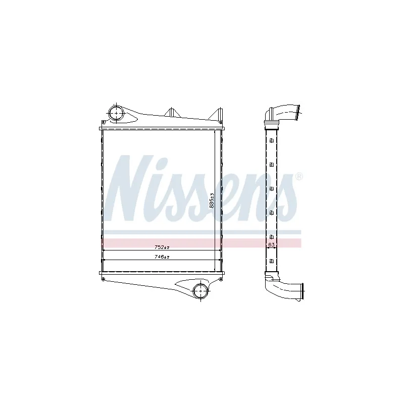 Intercooler, échangeur NISSENS 96966