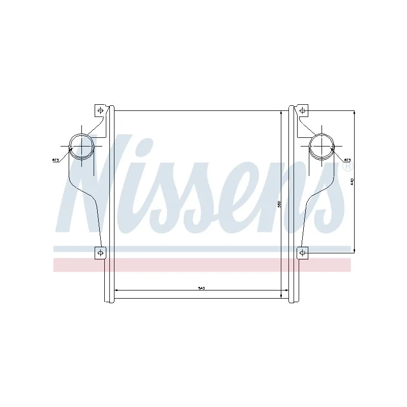 Intercooler, échangeur NISSENS 96942