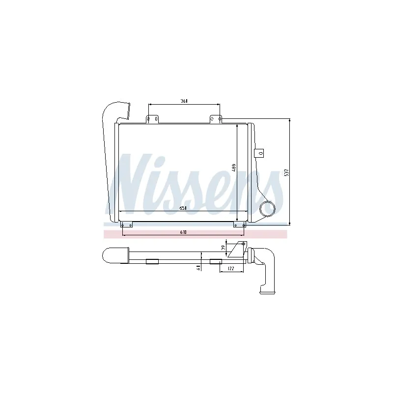 Intercooler, échangeur NISSENS 96956