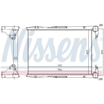 Intercooler, échangeur NISSENS
