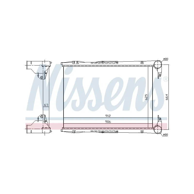 Intercooler, échangeur NISSENS 96968