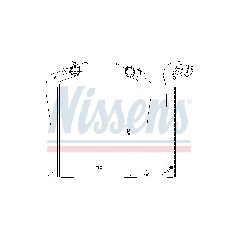 Intercooler, échangeur NISSENS 961434