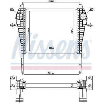 Intercooler, échangeur NISSENS