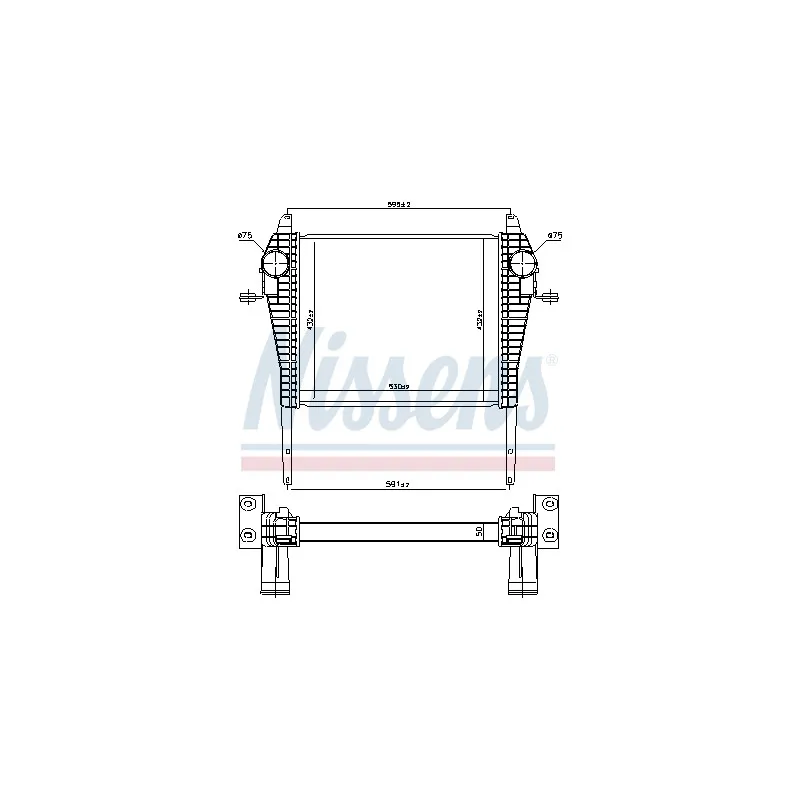 Intercooler, échangeur NISSENS 96184