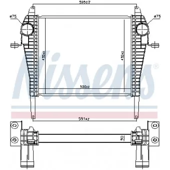 Intercooler, échangeur NISSENS