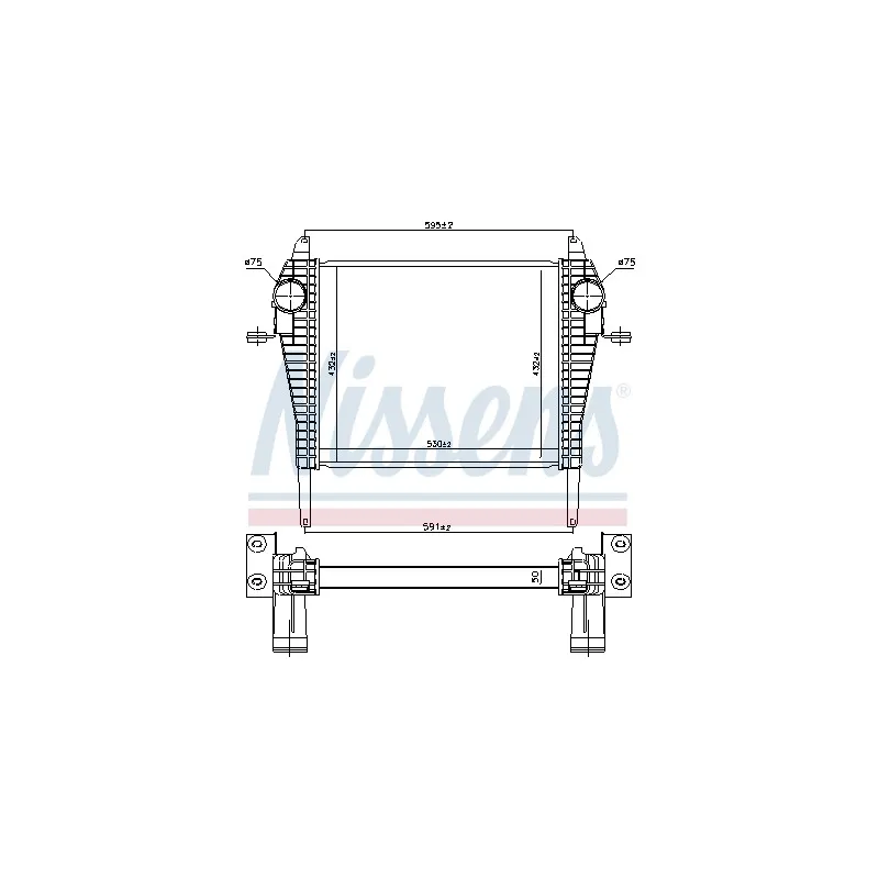 Intercooler, échangeur NISSENS 96185
