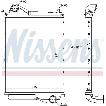 Intercooler, échangeur NISSENS