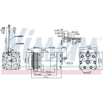 Compresseur, climatisation NISSENS 89470