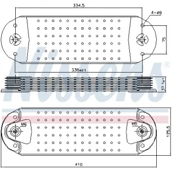 Radiateur d'huile NISSENS 90763