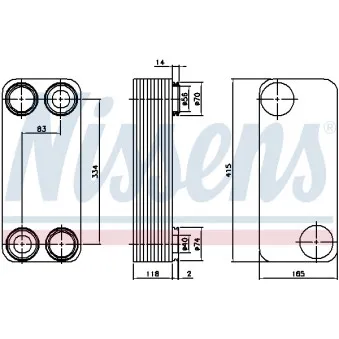 Radiateur d'huile de boîte automatique NISSENS