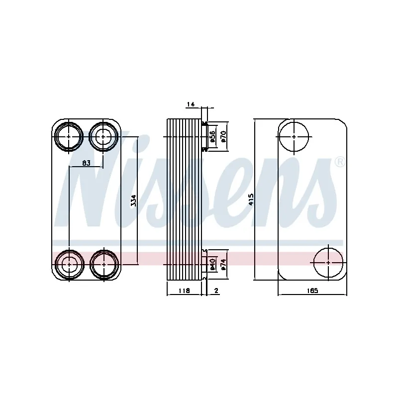 Radiateur d'huile de boîte automatique NISSENS 90769