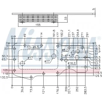 Radiateur d'huile NISSENS 91130