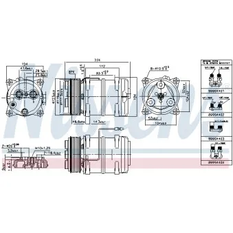 Compresseur, climatisation NISSENS 899947
