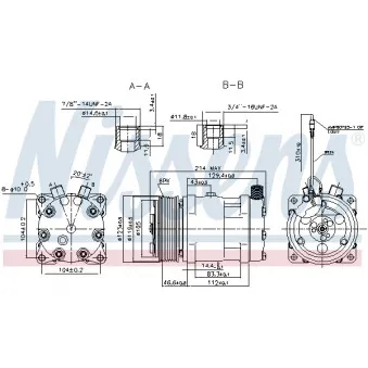 Compresseur, climatisation NISSENS 89657