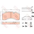 Jeu de 4 plaquettes de frein avant TRW GDB5084 - Visuel 1