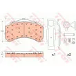 Jeu de 4 plaquettes de frein arrière TRW GDB5110 - Visuel 2