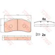Jeu de 4 plaquettes de frein avant TRW GDB5088 - Visuel 1