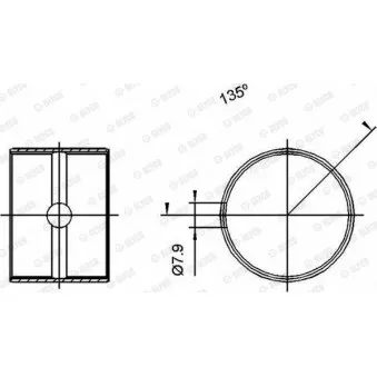 Coussinet de palier, bielle GLYCO 55-3524 SEMI