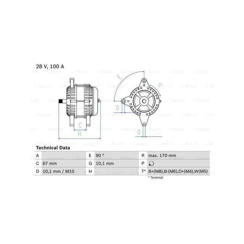 Alternateur BOSCH 0 986 084 180