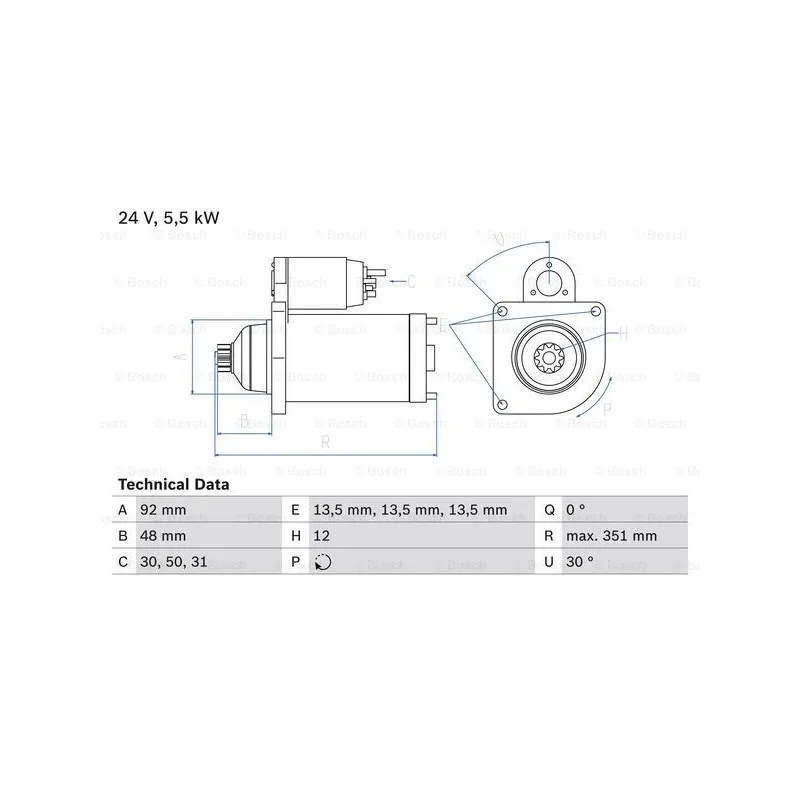 Démarreur BOSCH 0 986 023 270