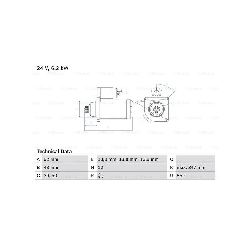 Démarreur BOSCH 0 986 022 980