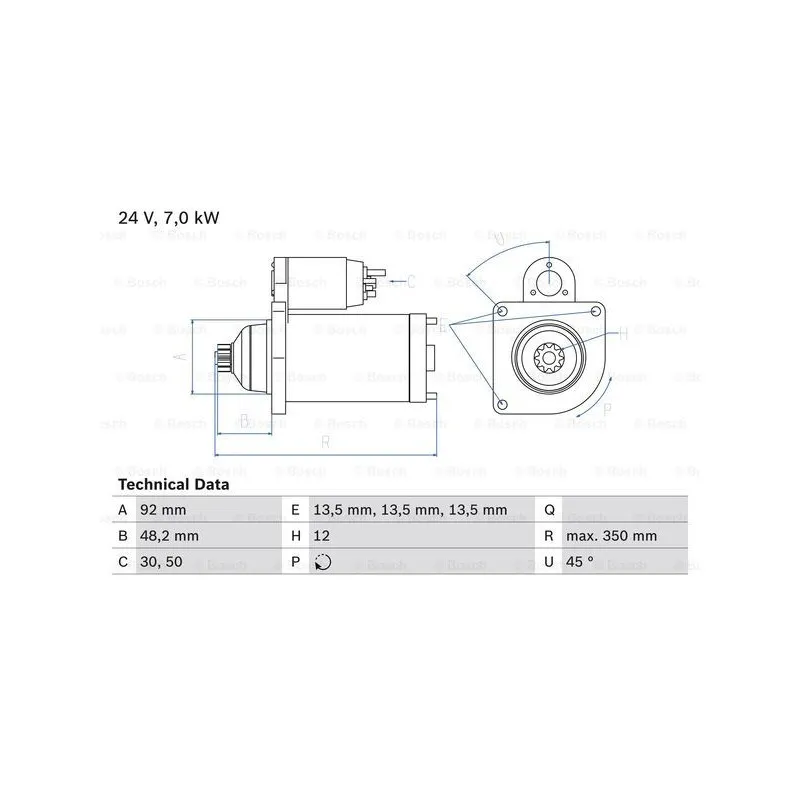 Démarreur BOSCH 0 986 025 270