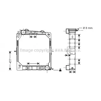 Radiateur, refroidissement du moteur AVA QUALITY COOLING
