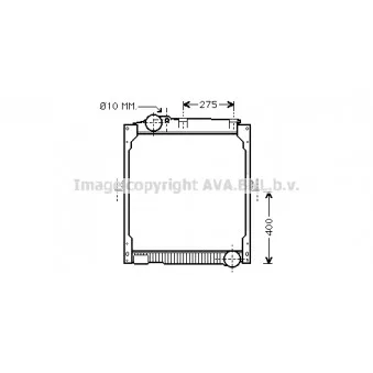 Radiateur, refroidissement du moteur AVA QUALITY COOLING