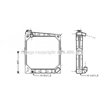 Radiateur, refroidissement du moteur AVA QUALITY COOLING