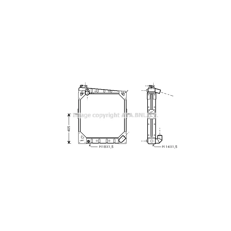 Radiateur, refroidissement du moteur AVA QUALITY COOLING ME2101
