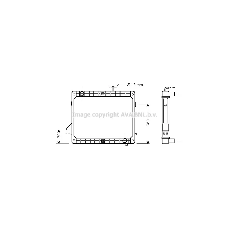Radiateur, refroidissement du moteur AVA QUALITY COOLING ME2123