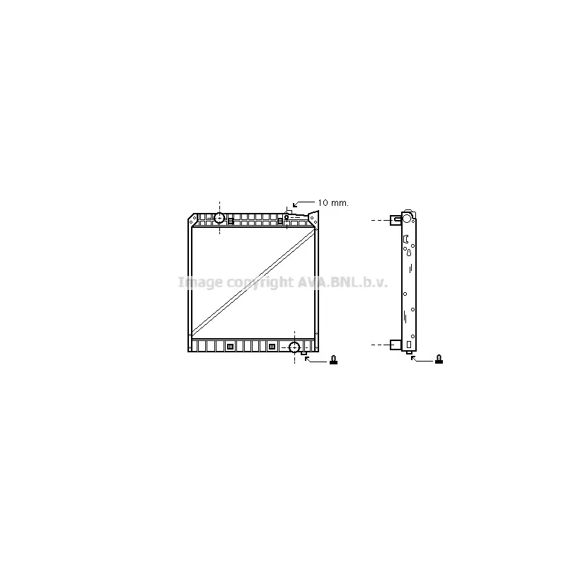 Radiateur, refroidissement du moteur AVA QUALITY COOLING ME2147