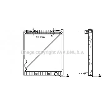 Radiateur, refroidissement du moteur AVA QUALITY COOLING