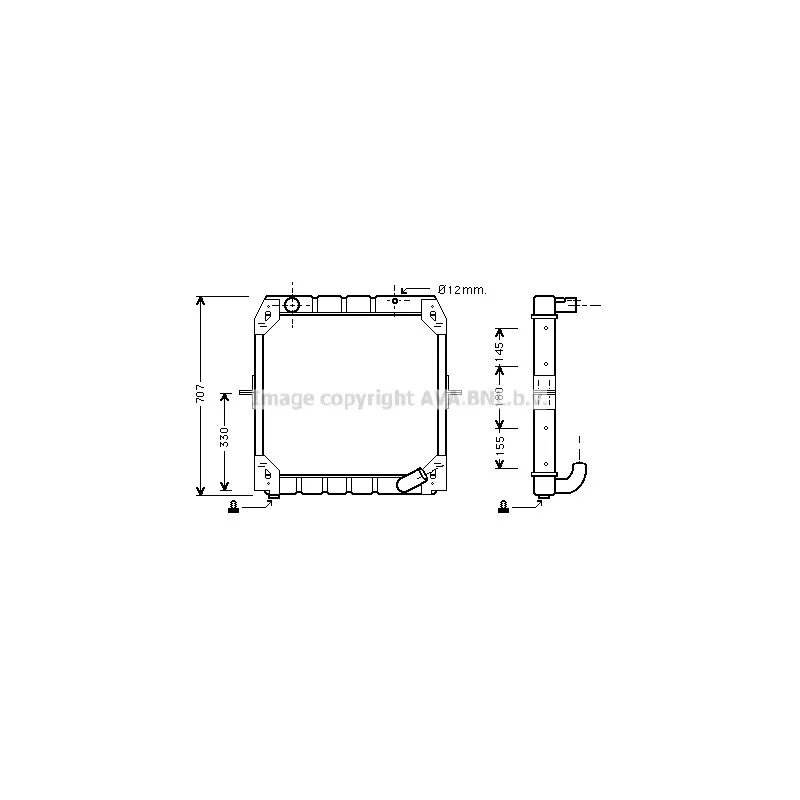 Radiateur, refroidissement du moteur AVA QUALITY COOLING ME2137