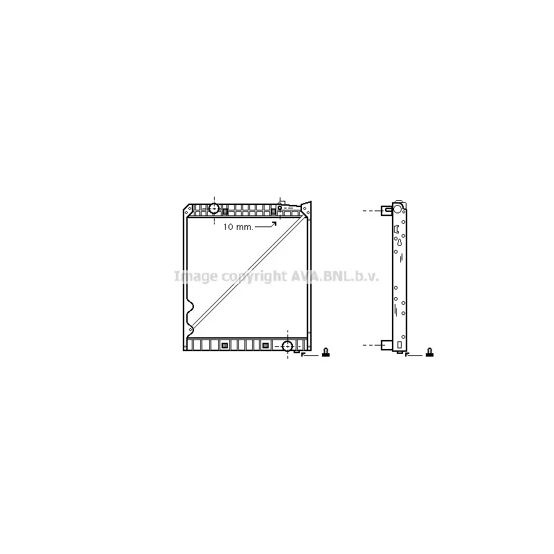Radiateur, refroidissement du moteur AVA QUALITY COOLING ME2151